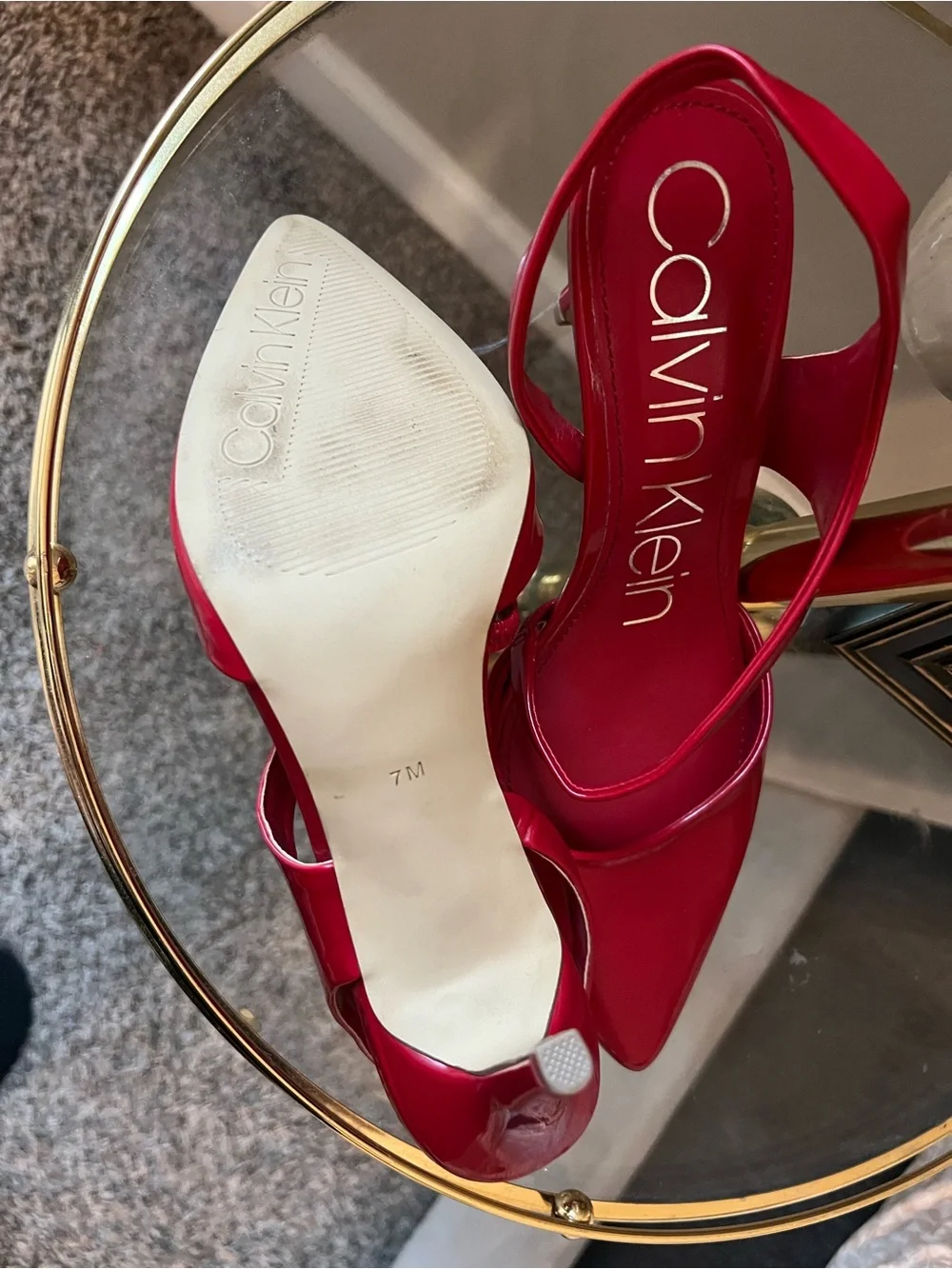Calvin Klein glossy red